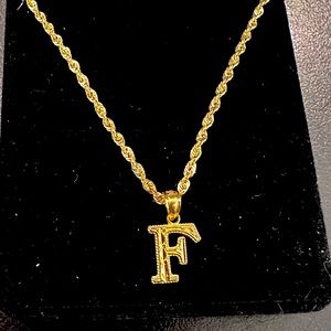 10kt gold chain and charm